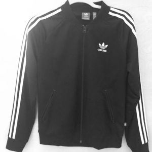 Adidas Black and Three Striped Jacket